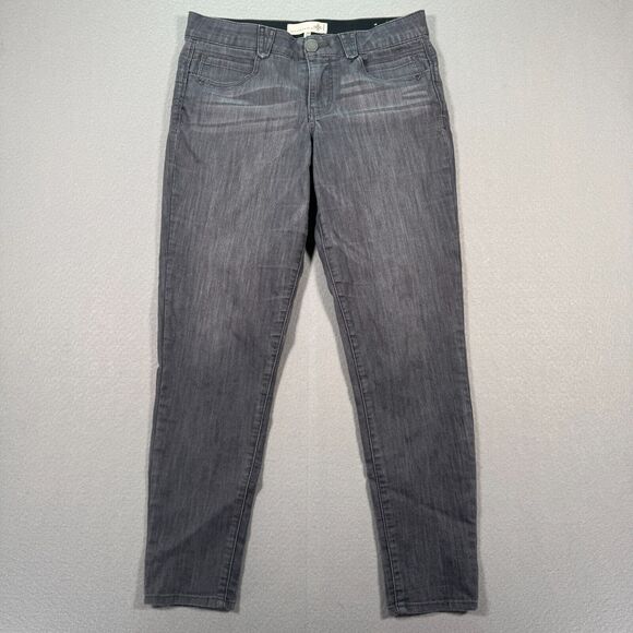 Artisan Crafted Democracy Jeans Womens 10 Gray‎ Slim Straight Stone Wash Stretch - Picture 1 of 12